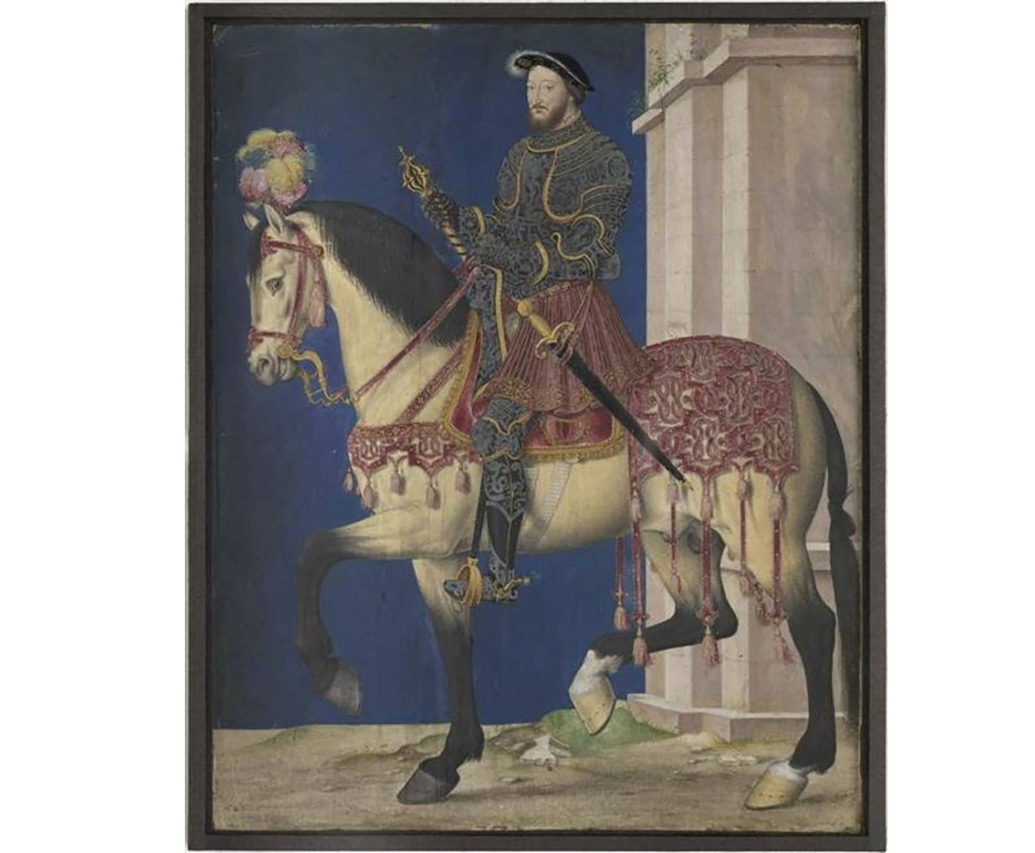 Portrait équestre de François Ier, Jean Clouet, Musée du Louvre